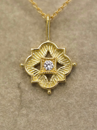 Luminis Aegis - Shield of Light Diamond Necklace