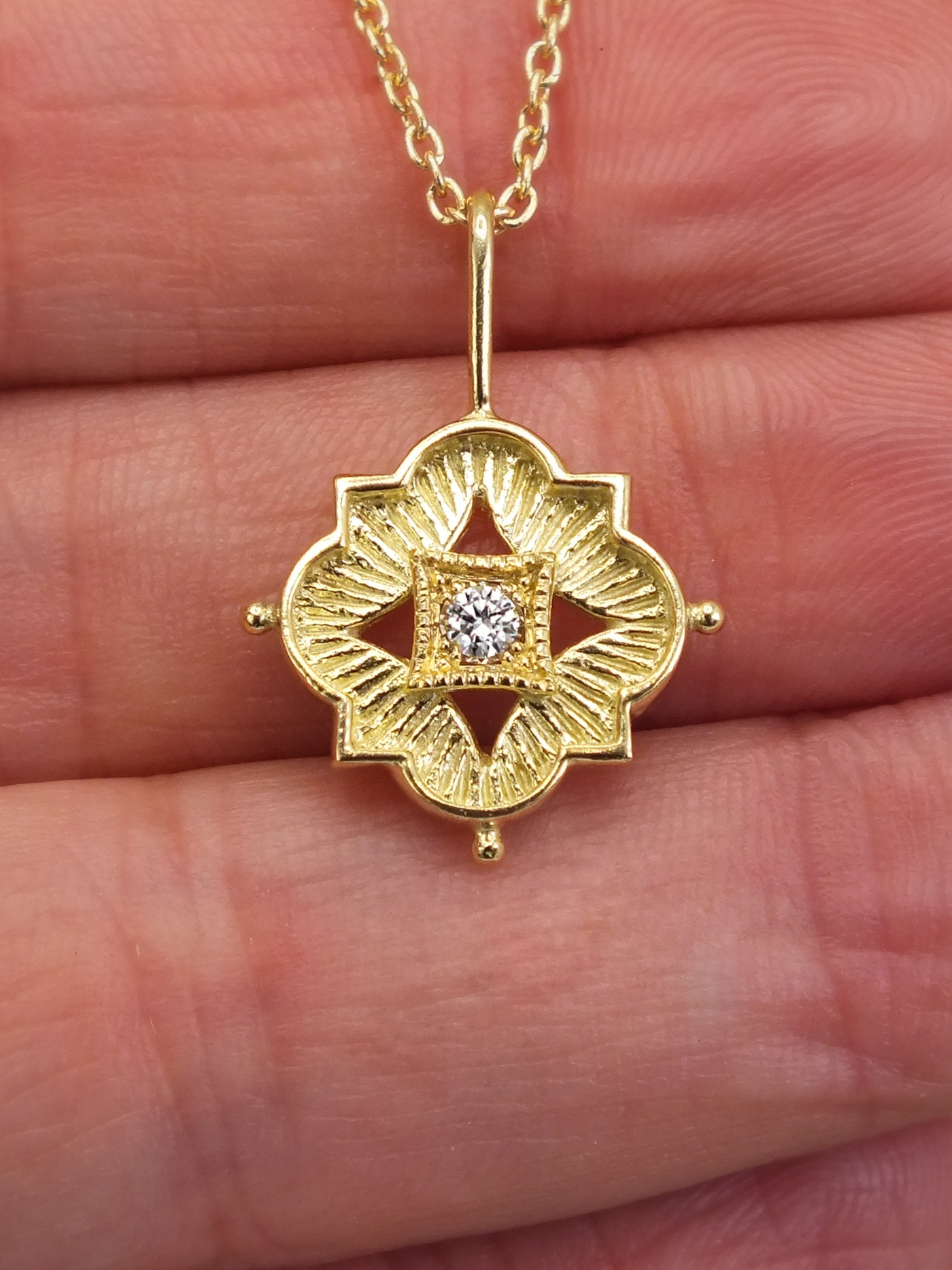 Luminis Aegis - Shield of Light Diamond Necklace
