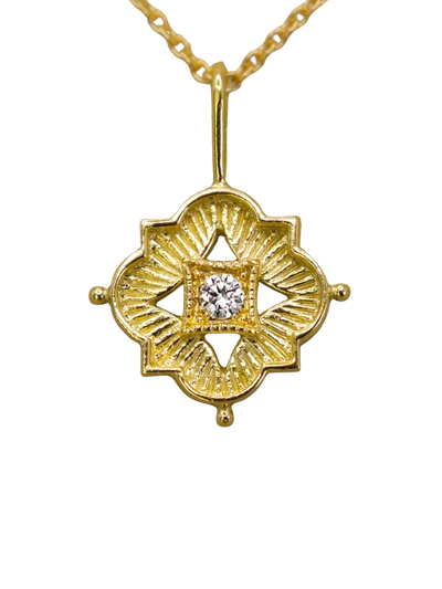 Luminis Aegis - Shield of Light Diamond Necklace