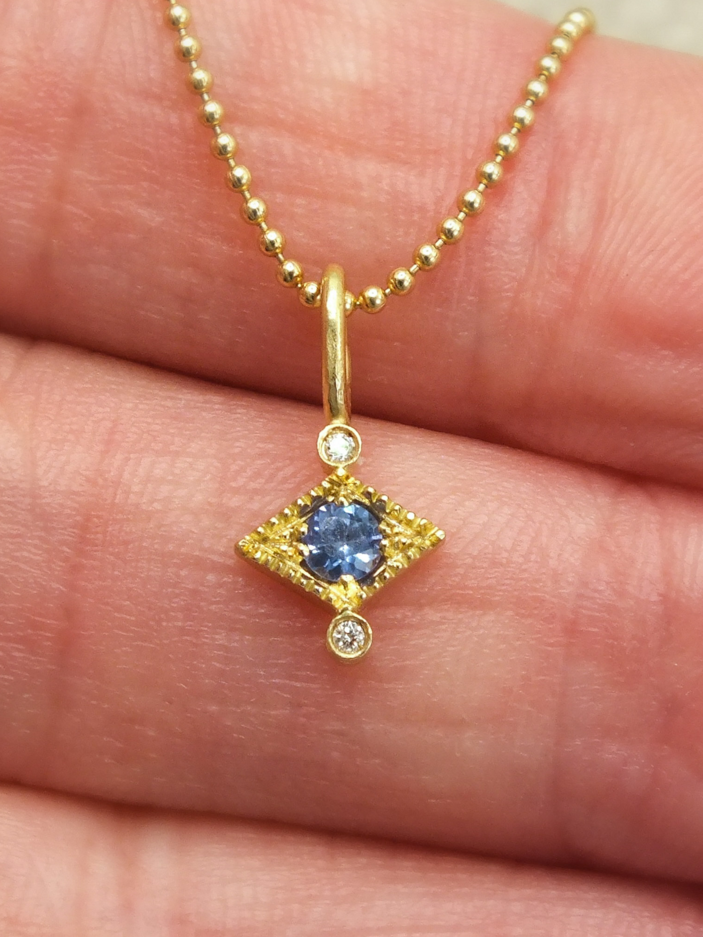 Aurelia Ceylon Sapphire and Diamond Necklace