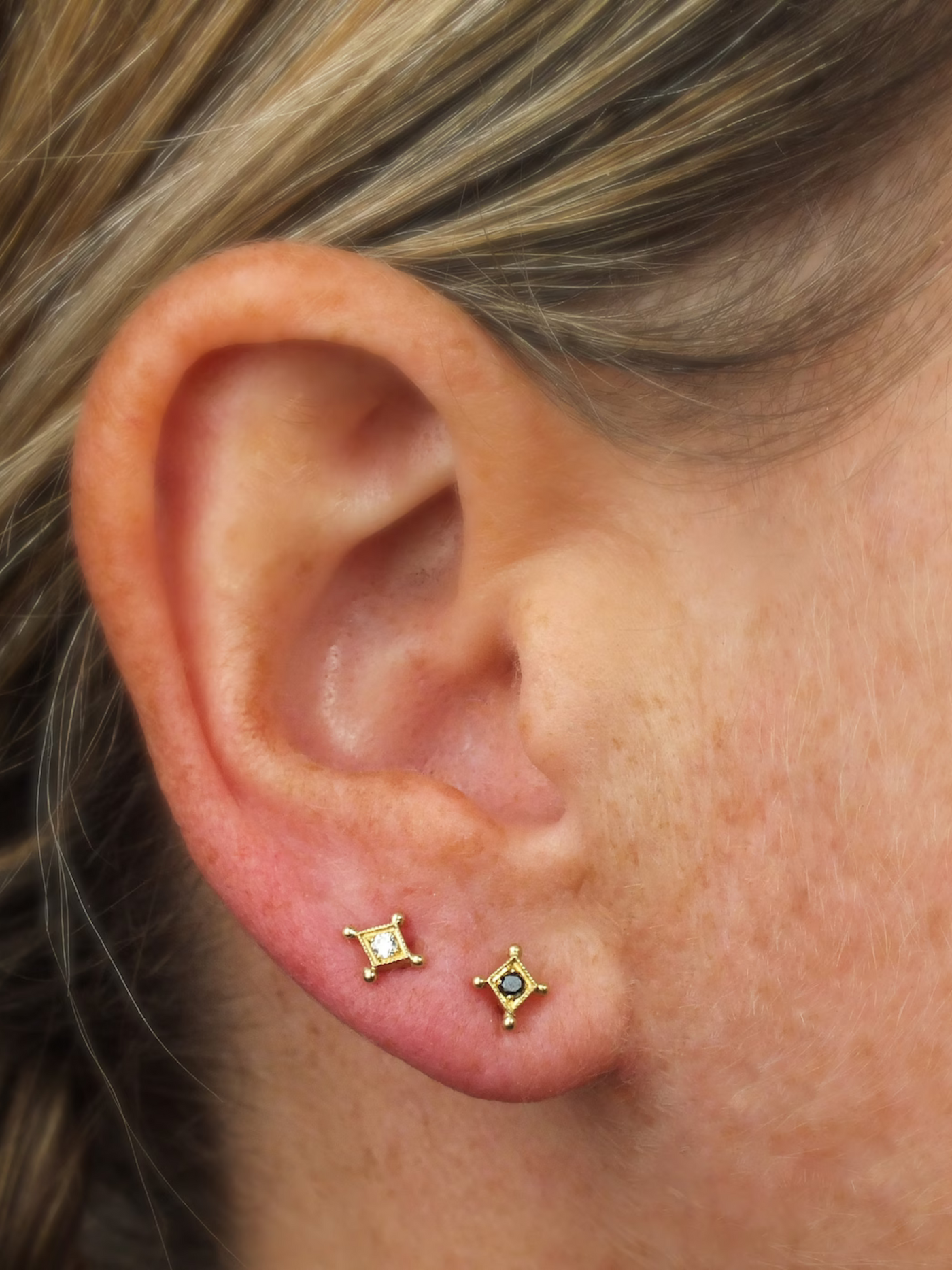 Temple of the Stars Sapphire Stud Earrings
