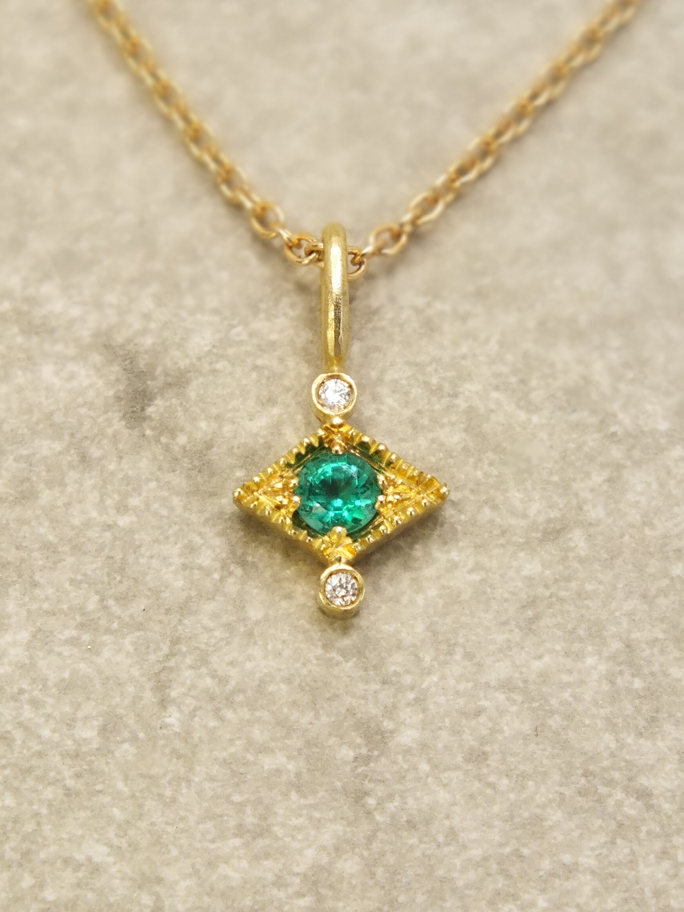 Aurelia Emerald and Diamond Necklace
