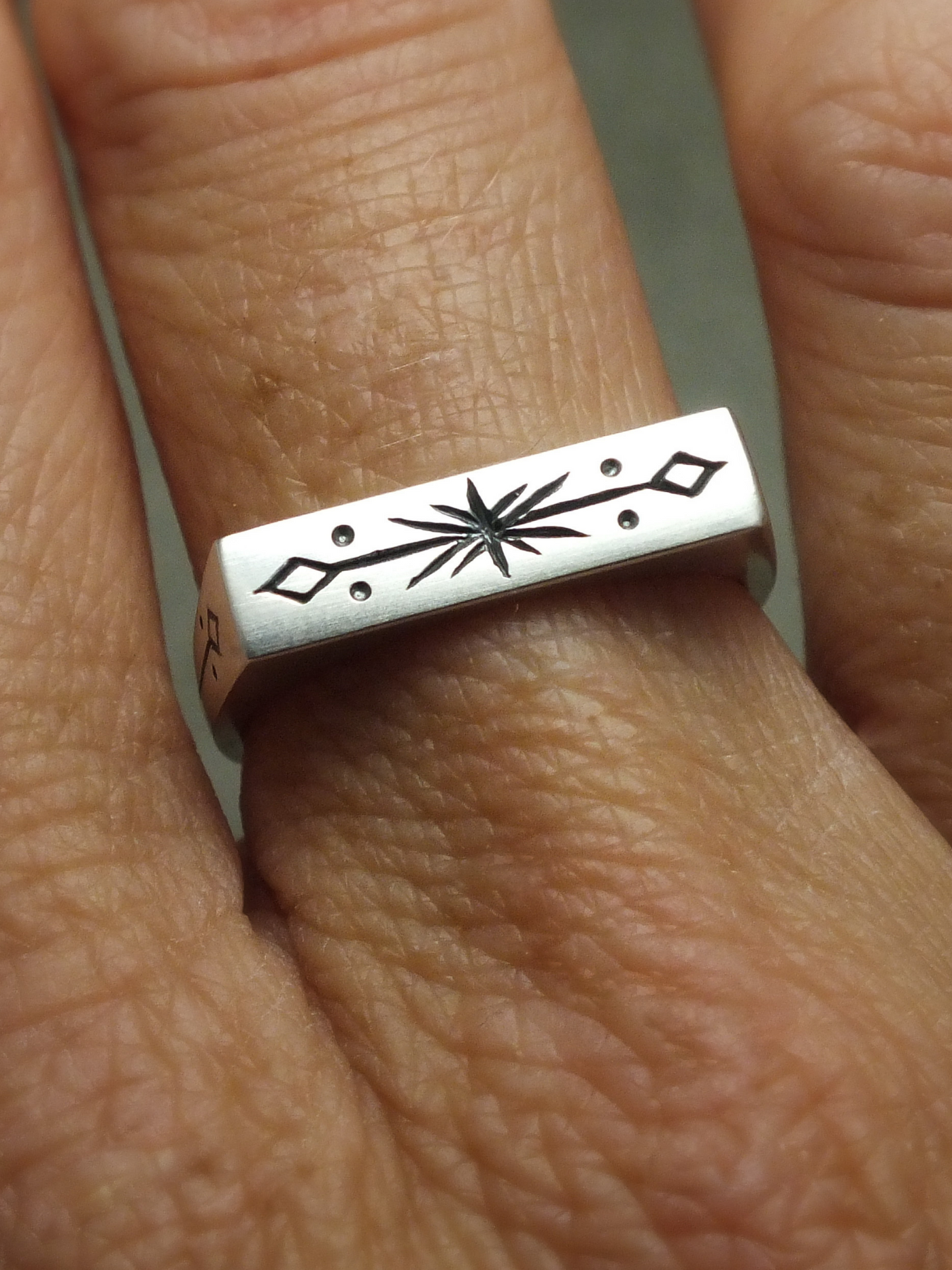 Signum Signet Ring in Sterling Silver