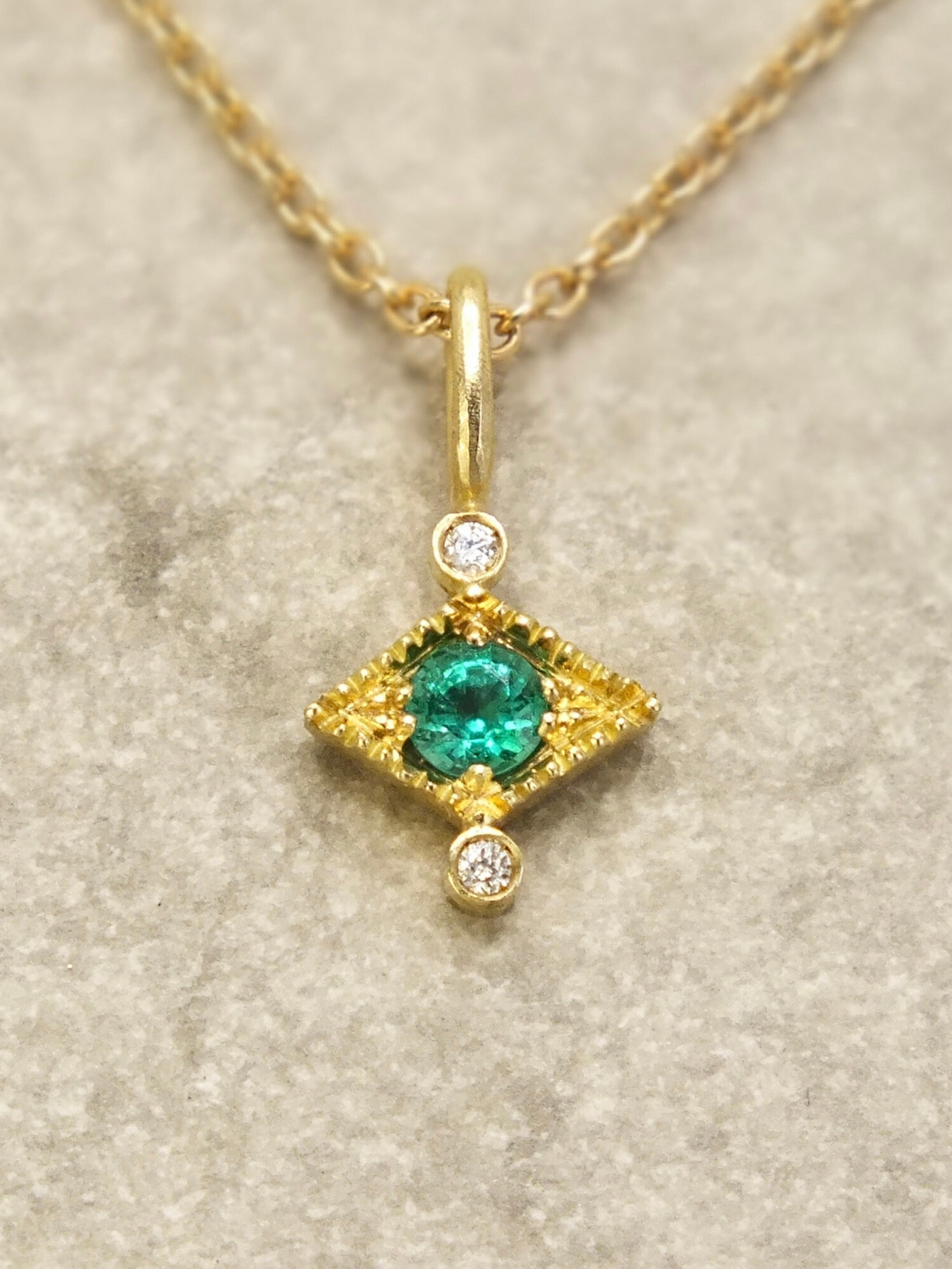 Aurelia Emerald and Diamond Necklace