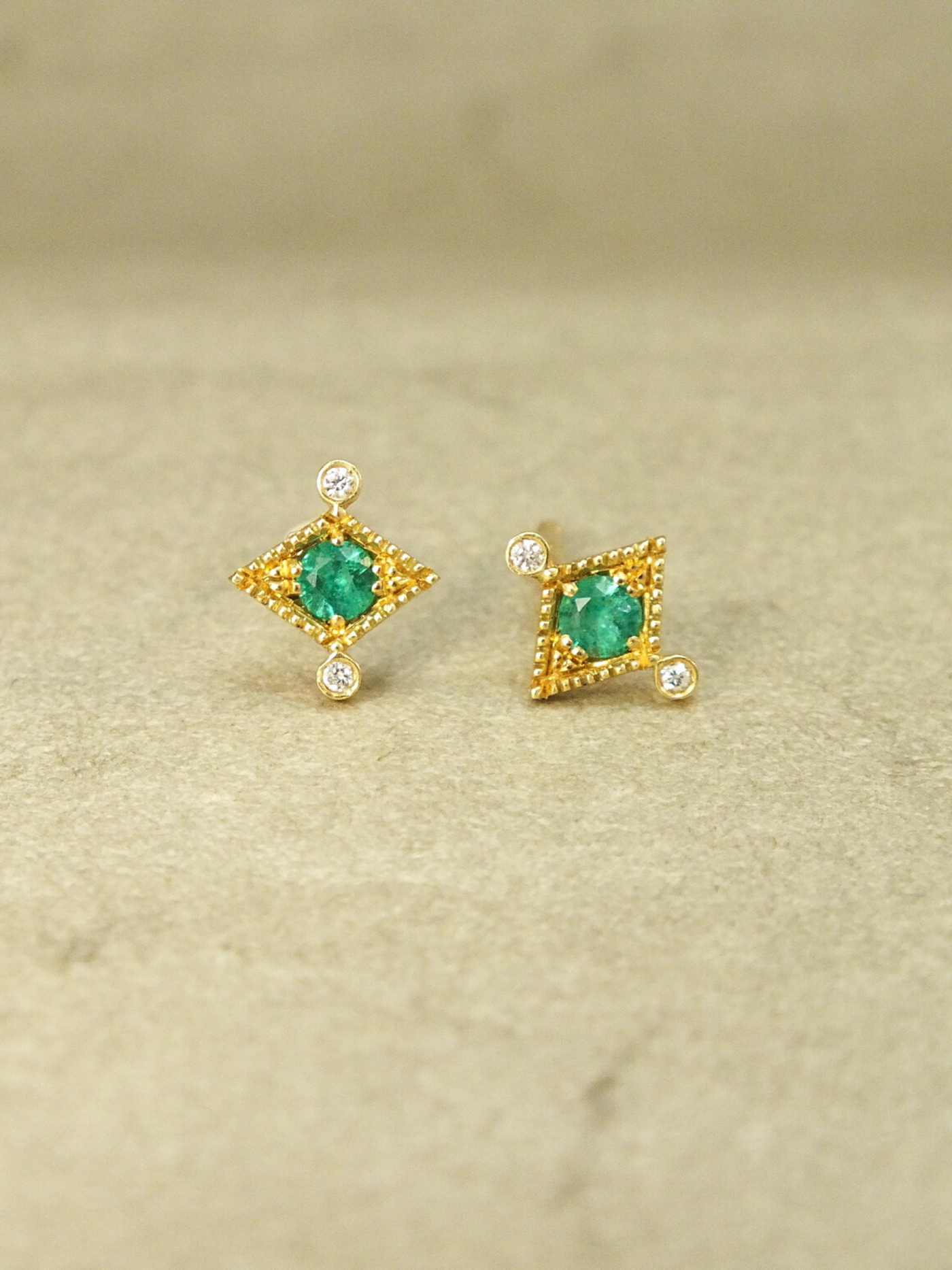 Aurelia Emerald Stud Earrings