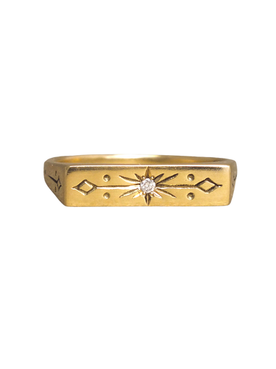 Signum Diamond Signet Ring