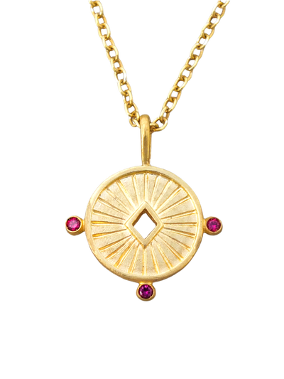 Aurora Necklace in 18k gold and Rubies